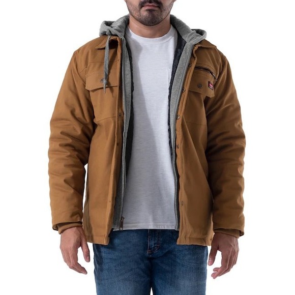 Wrangler Workwear‎ Jacket Hooded Quilted Insulated Canvas Brown Coat 2XL - Picture 1 of 16